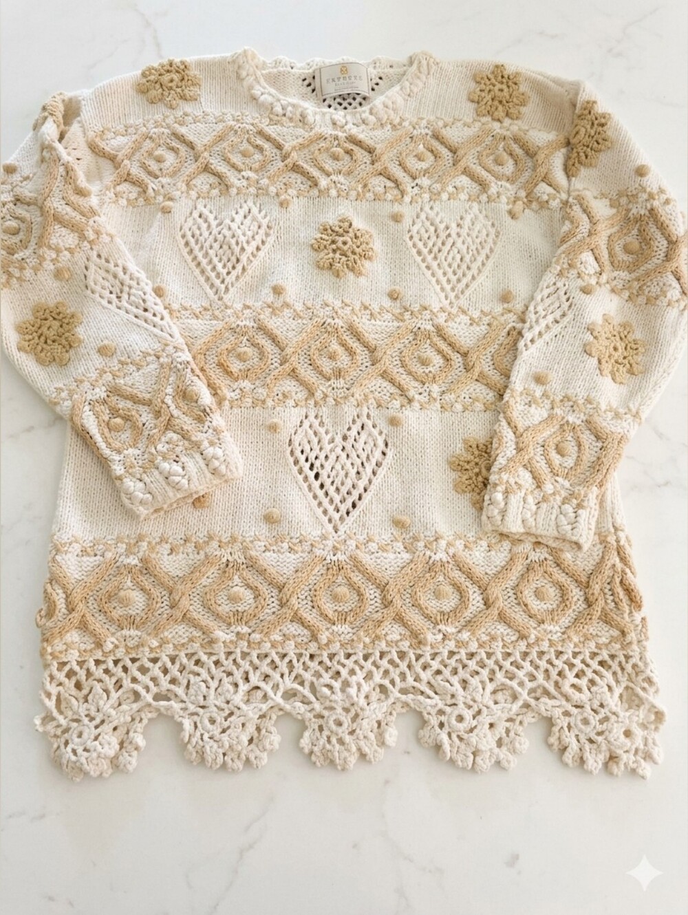 Express Tricot Handknitted Sweater P2P 19"
